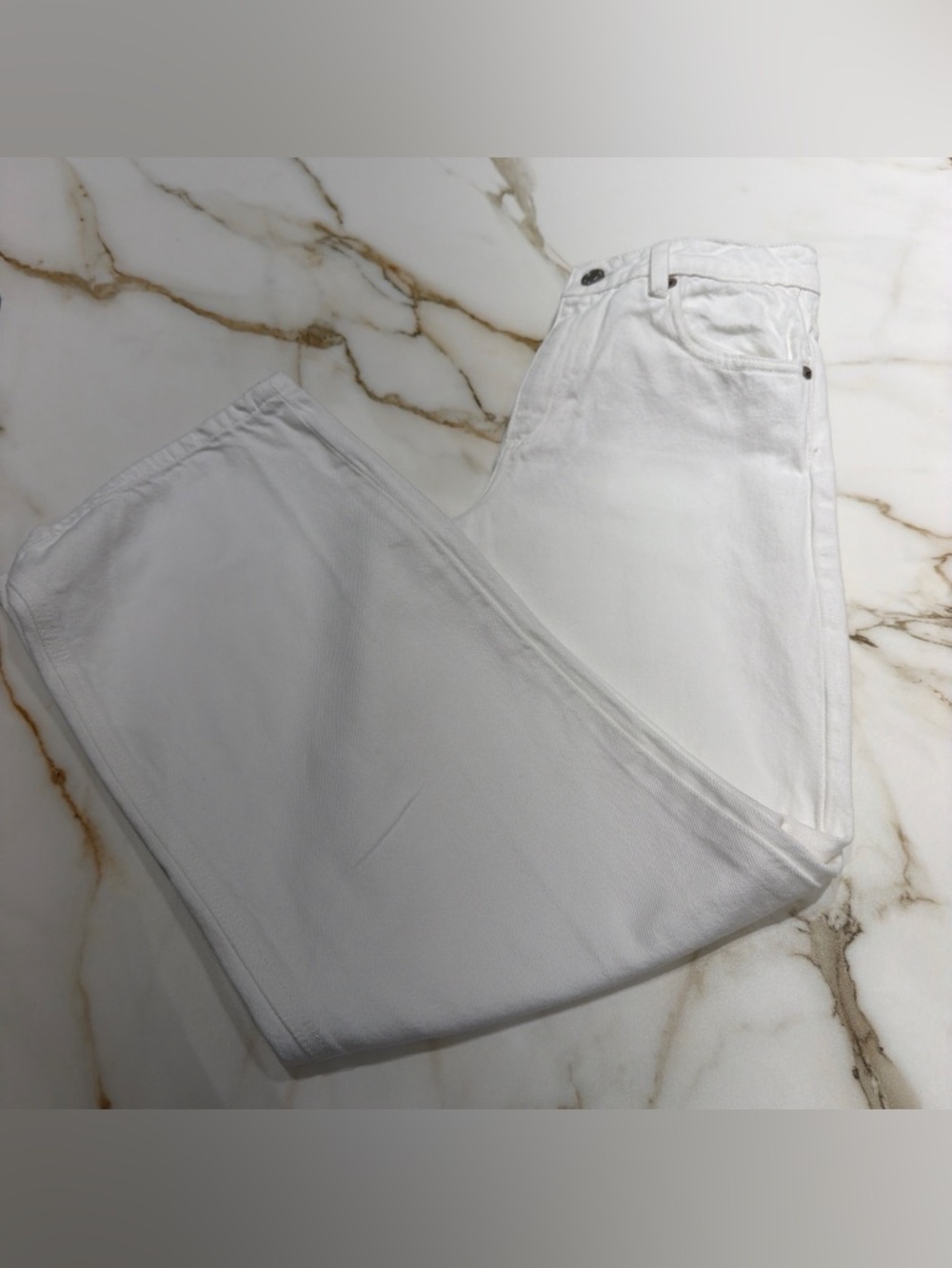 Zara girls White High-Rise Jeans 12-13yr - Picture 2 of 6